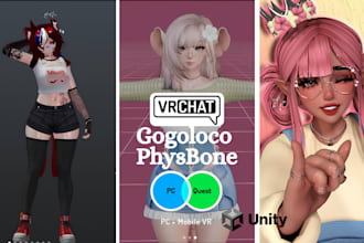 do vrchat avatar commission, anime vrc avatar, 3d model, furry nsfw vr character