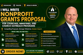 write nonprofit grants proposal for churches, ministries, and outreach programs