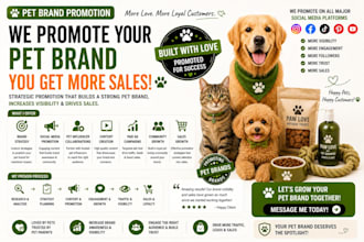 promote your pet brand pet product and pet business professionally