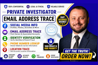 do email trace social media investigation location trace as private investigator