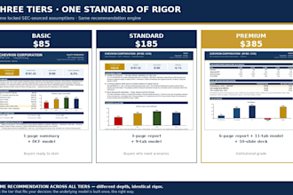 build a professional dcf valuation model and equity research report