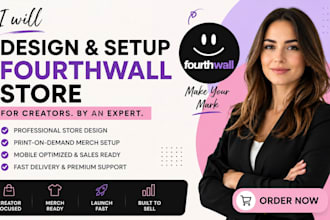 fourthwall setup fourthwall website design merch store print on demand store