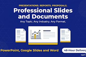 design professional presentations and business documents for you