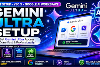 help setup you gemini ultra, veo3 ultra, google ai ultra pro fast for 1 year