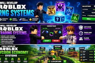 develop roblox rng systems trading systems and tycoon economy