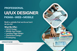 create responsive UI UX design for websites and mobile apps
