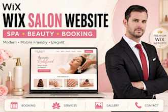 design wix salon website spa beauty booking appointment website