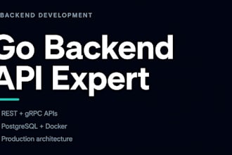 build a high performance rest or grpc backend API in go