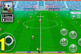 develop soccer simulation game, 3d football game app, like pes, efootball, dls