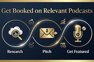 find and pitch relevant podcasts to get you booked as a guest