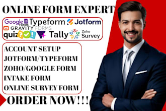 create jotform google form tally form quiz typeform questionnaire gravity form