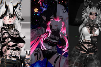 custom vrchat avatar furry vrchat avatar anime nsfw avatar rigging and toggles