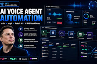 setup n8n ai voice calling agent with vapi retell ai and make com automation crm
