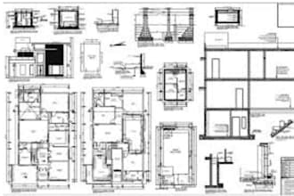 draft architectural 2d floorplan and construction drawing as your architect
