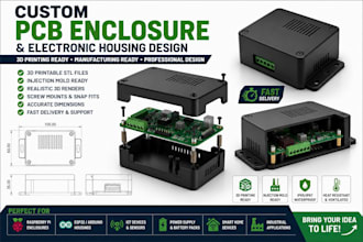 design custom pcb enclosure and electronic housing for 3d printing