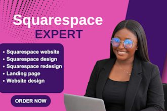 design or redesign squarespace landing page and website