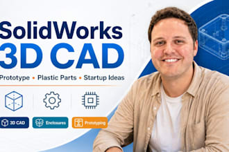 design solidworks cad for iot enclosures like ring and smart home startups