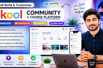 build skool community, online course, membership sales funnel, coaching portal