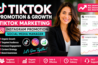 tiktok promotion tiktok growth tiktok marketing instagram promotion and social
