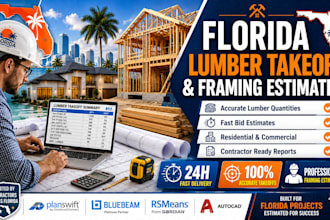 prepare florida lumber takeoff and framing estimates
