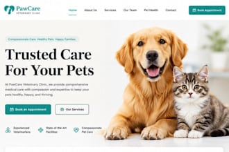 redesign build squarespace veterinarian website pet care website vet clinic site