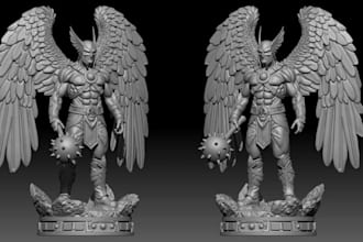 sculpt printable stl model, comic character, resin printing, ue5, action figure