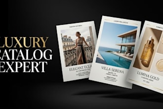 design product catalog real estate brochure fashion lookbook magazine layout pdf