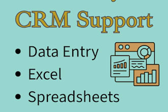 do accurate data entry, spreadsheet cleanup, and CRM updates