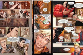 draw comic book illustration comic cover art character design