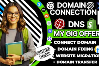 connect domain to godaddy or shopify, squrespace, wix, or fix email dns