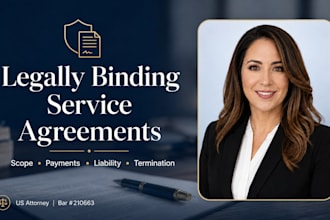 draft a legally binding service agreement as your US attorney