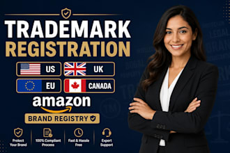 help with trademark registration USA, UK, eu or canada and search
