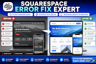 squarespace website, technical SEO, squarespace redesign, bug fix, website