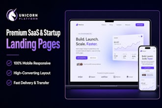 create a stunning mobile app landing page in unicorn platform