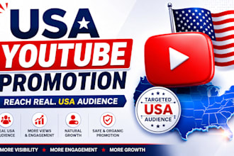 do USA youtube promotion, USA channel promotion, to USA active audience