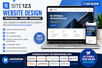 build site123 pet website shopify zendrop spocket dsers printful salehoo syncee