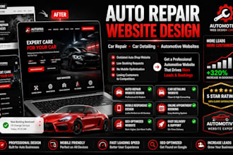 car rental website auto repair website car detailing website car repair website