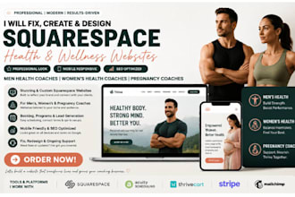 fix create squarespace men health coaches website pregnancy health coach website