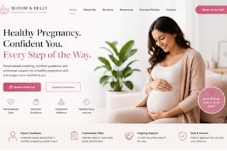 fix create squarespace pregnancy health coaches website women health website