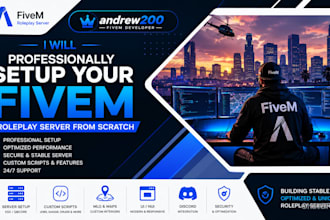 professionally setup your fivem roleplay server from scratch