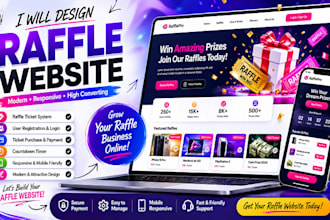 build raffle website competition website giveaway website for raffle business