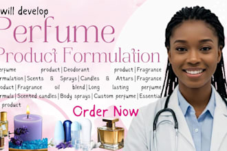 develop perfume product formulation, deodorant formulation