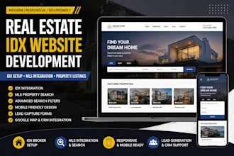 develop real estate website idx setup mls integration and property listing