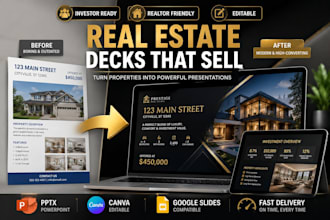 design real estate presentation and property listing investment pitch deck