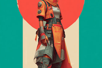 make cyberpunk character art