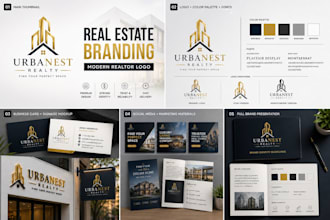 design luxury real estate logo and branding kit for realtors