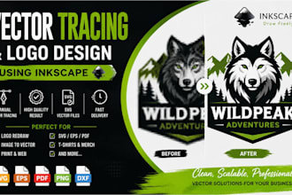 manually vector trace, convert image to vector using inkscape