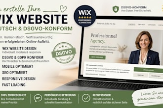 design a professional germany wix, deutsch german wix website with gdpr,