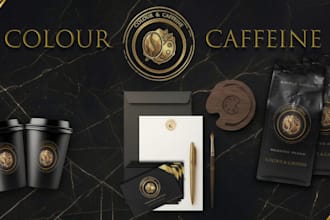 design premium coffee shop logo and complete brand identity