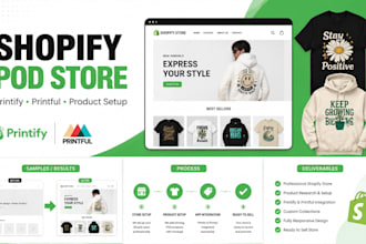 build a shopify print on demand store with printify or printful